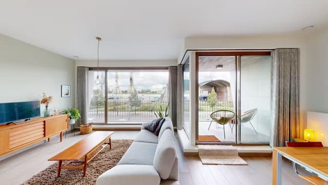 Gemeubeld appartement met terrassen en Scheldezicht op het Eilandje