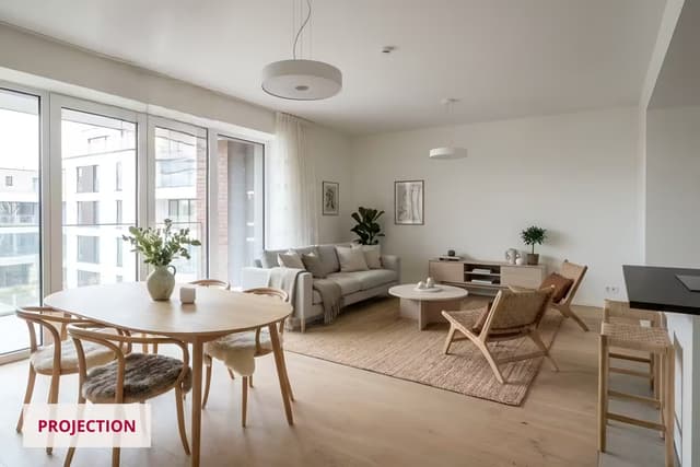 CLOSE TO NATO AND THE AIRPORT - 2-BEDROOM FLAT UNFURNISHED WITH SOUTH-WEST FACING TERRACE – EVERE